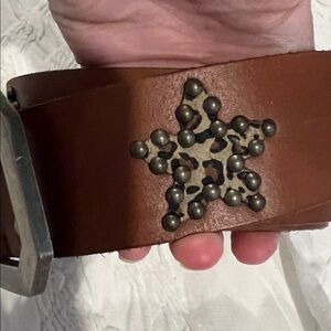Free People Star studded belt leather M/L Never worn